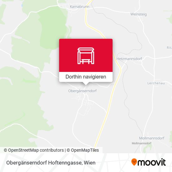 Obergänserndorf Hoftenngasse Karte