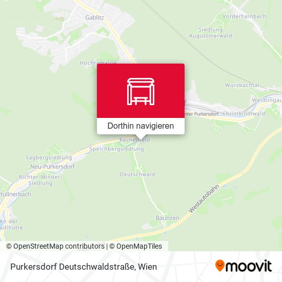 Purkersdorf Deutschwaldstraße Karte