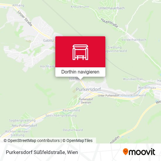 Purkersdorf Süßfeldstraße Karte