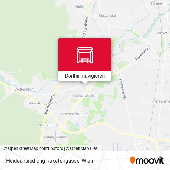 Heideansiedlung Raketengasse Karte