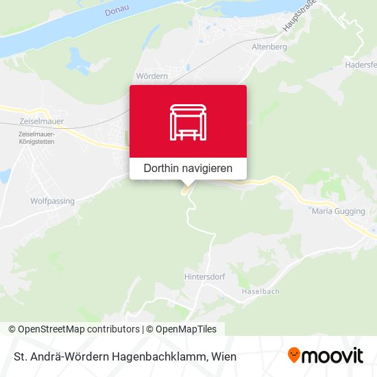 St. Andrä-Wördern Hagenbachklamm Karte