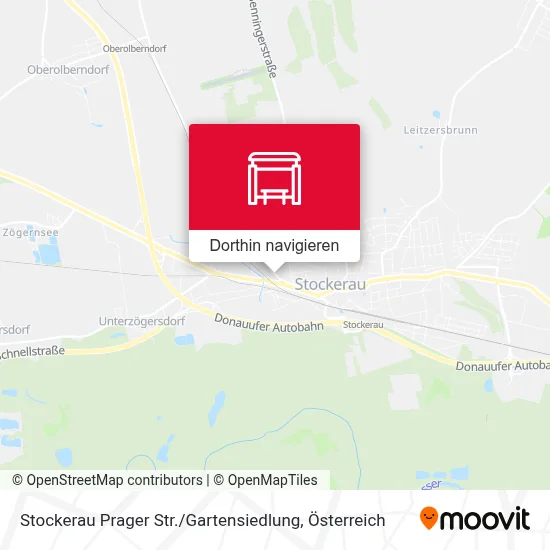 Stockerau Prager Str. / Gartensiedlung Karte