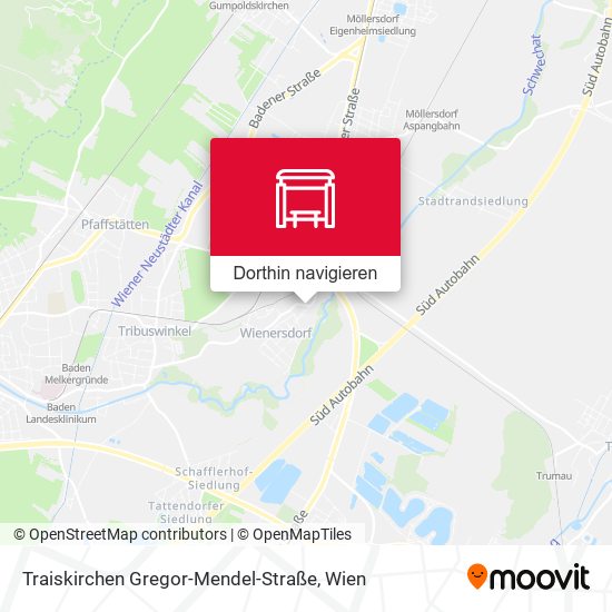 Traiskirchen Gregor-Mendel-Straße Karte