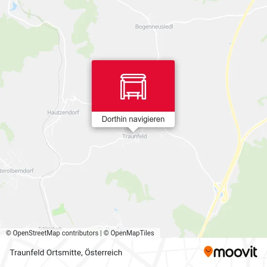 Traunfeld Ortsmitte Karte