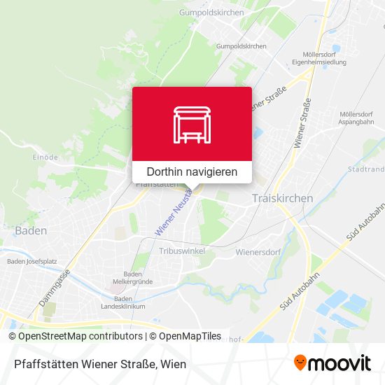 Pfaffstätten Wiener Straße Karte