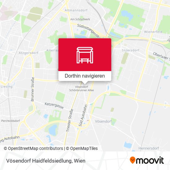 Vösendorf Haidfeldsiedlung Karte