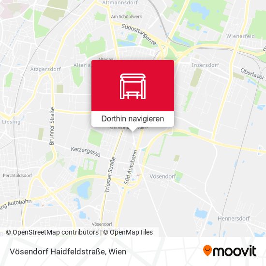 Vösendorf Haidfeldstraße Karte