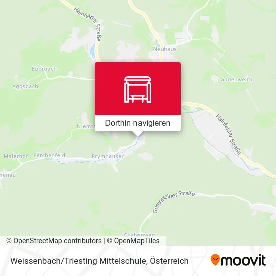 Weissenbach / Triesting Mittelschule Karte