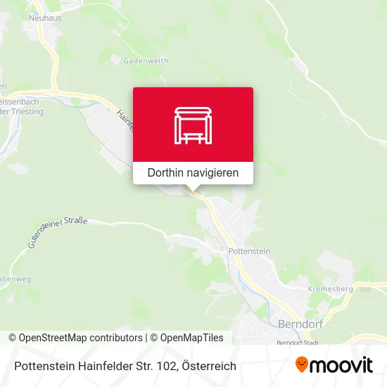 Pottenstein Hainfelder Str. 102 Karte