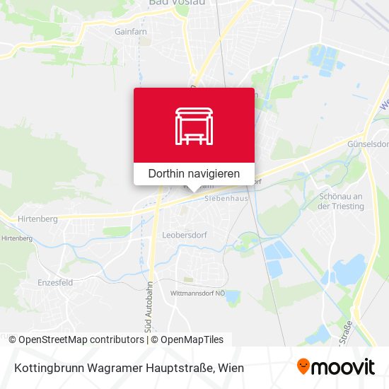 Kottingbrunn Wagramer Hauptstraße Karte