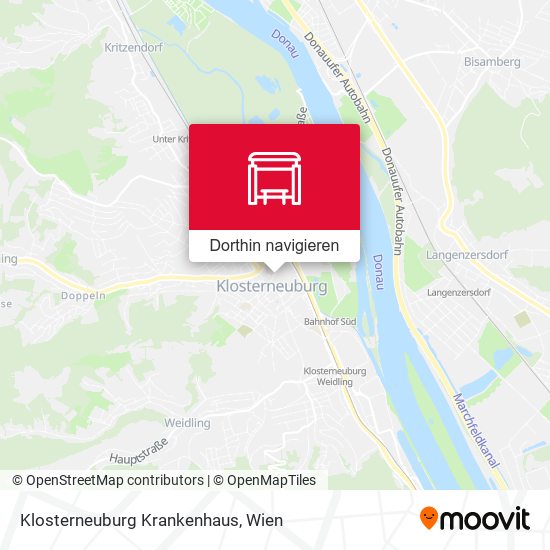 Klosterneuburg Krankenhaus Karte