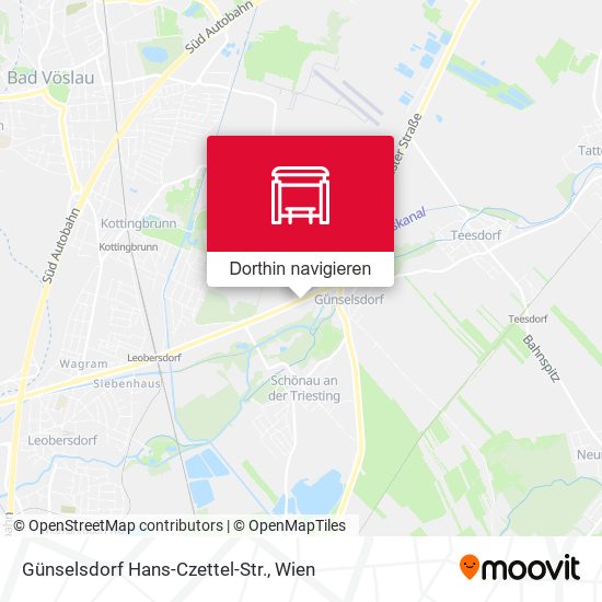 Günselsdorf Hans-Czettel-Str. Karte