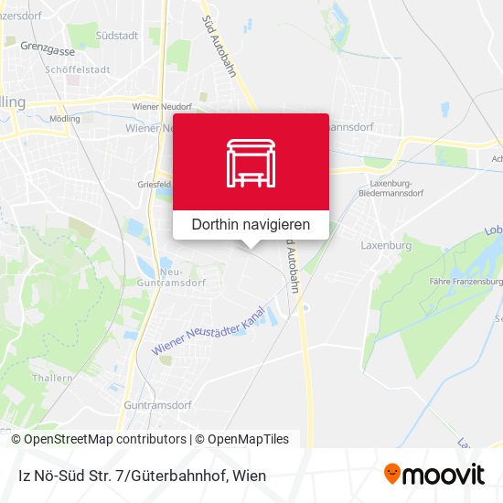 Iz Nö-Süd Str. 7/Güterbahnhof Karte