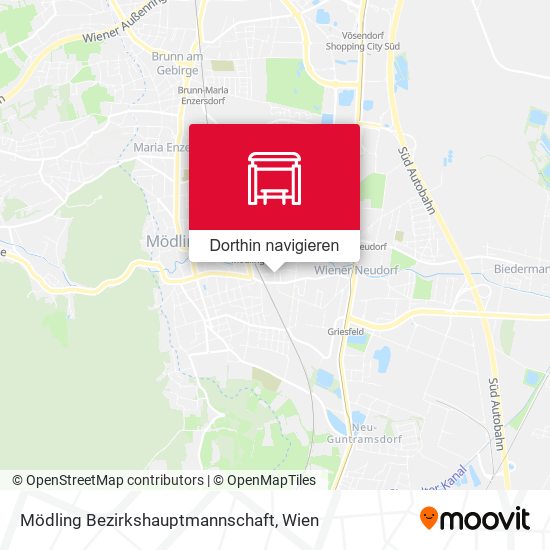 Mödling Bezirkshauptmannschaft Karte