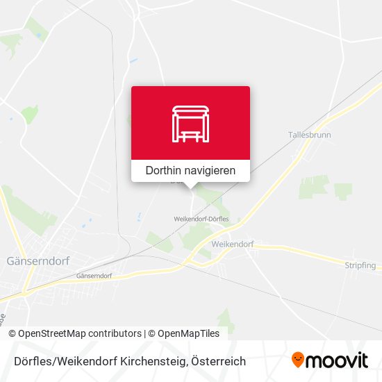 Dörfles / Weikendorf Kirchensteig Karte
