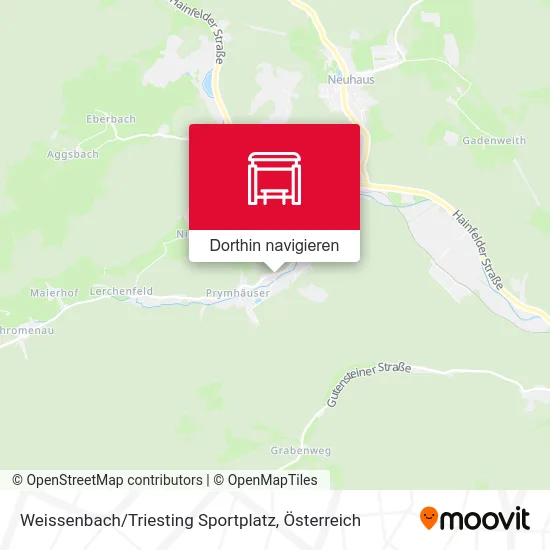 Weissenbach / Triesting Sportplatz Karte