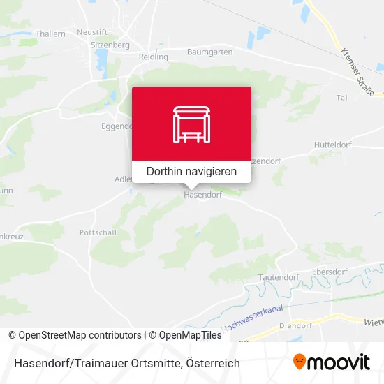 Hasendorf/Traimauer Ortsmitte Karte