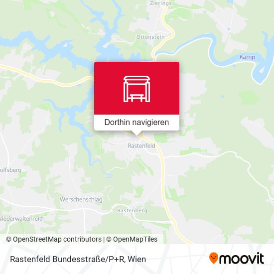 Rastenfeld Bundesstraße/P+R Karte