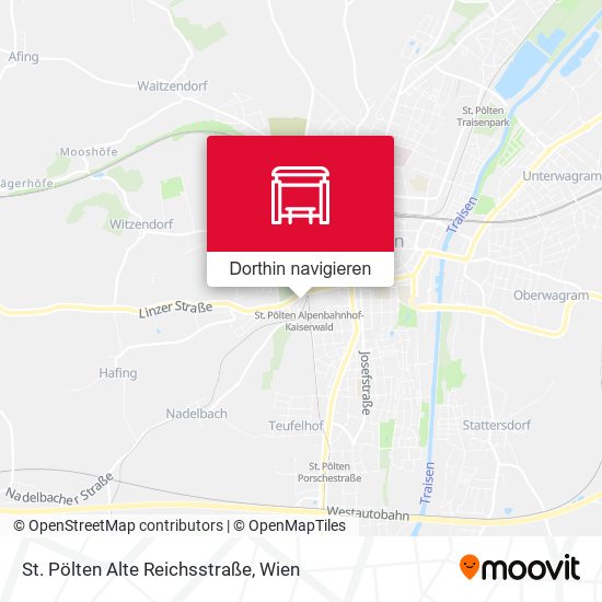 St. Pölten Alte Reichsstraße Karte