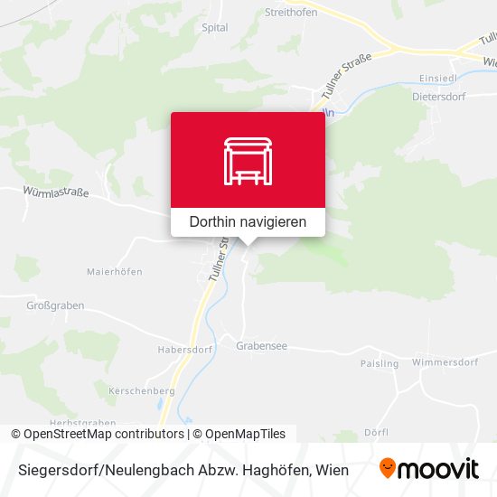 Siegersdorf / Neulengbach Abzw. Haghöfen Karte