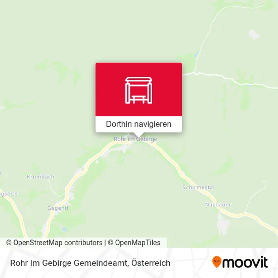 Rohr Im Gebirge Gemeindeamt Karte