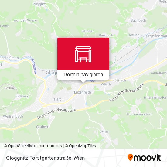 Gloggnitz Forstgartenstraße Karte
