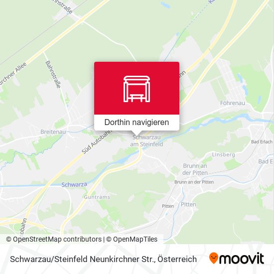 Schwarzau / Steinfeld Neunkirchner Str. Karte