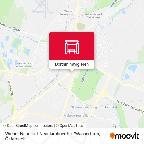Wiener Neustadt Neunkirchner Str. / Wasserturm Karte