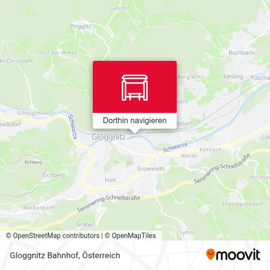 Gloggnitz Bahnhof Karte