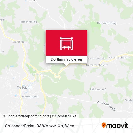 Grünbach/Freist. B38/Abzw. Ort Karte