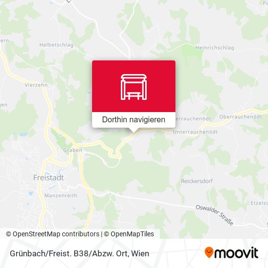Grünbach/Freist. B38/Abzw. Ort Karte