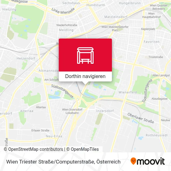 Wien Triester Straße / Computerstraße Karte