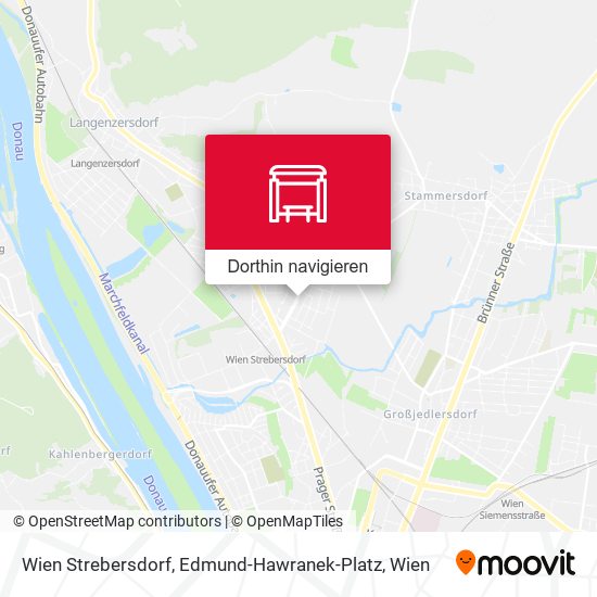 Wien Strebersdorf, Edmund-Hawranek-Platz Karte