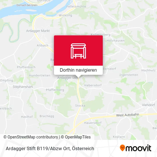 Ardagger Stift B119/Abzw Ort Karte