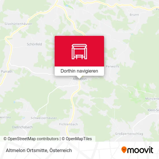 Altmelon Ortsmitte Karte