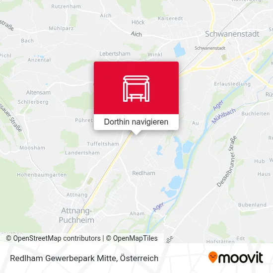Redlham Gewerbepark Mitte Karte
