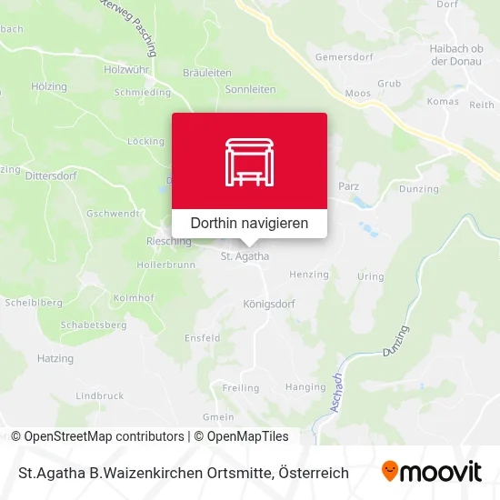 St.Agatha B.Waizenkirchen Ortsmitte Karte