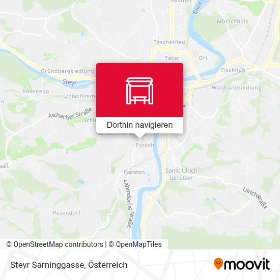Steyr Sarninggasse Karte