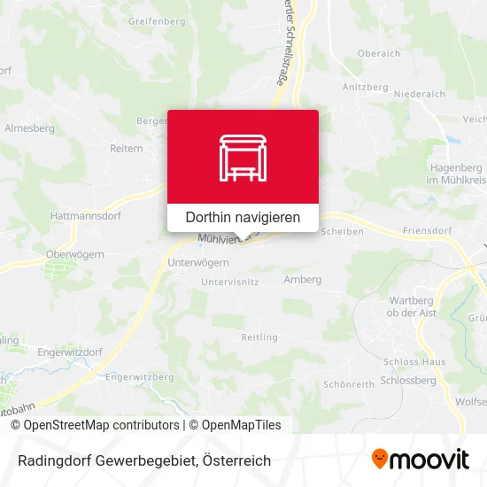 Radingdorf Gewerbegebiet Karte