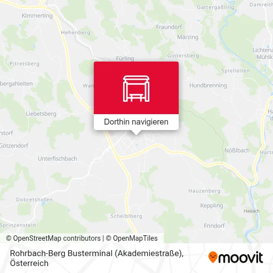 Rohrbach-Berg Busterminal (Akademiestraße) Karte
