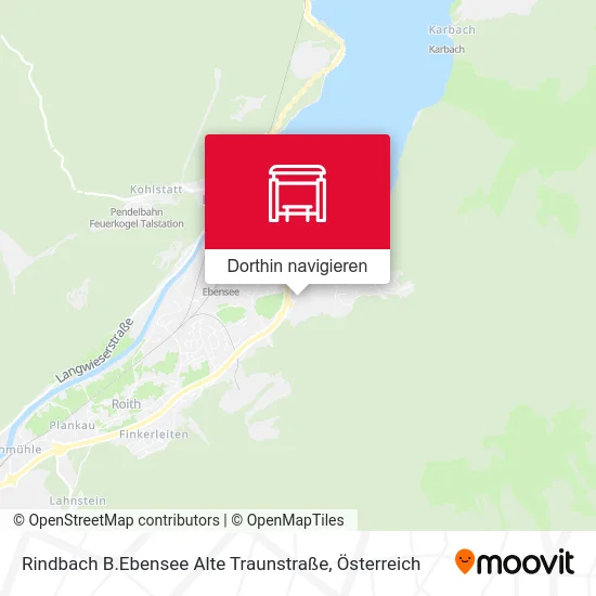 Rindbach B.Ebensee Alte Traunstraße Karte