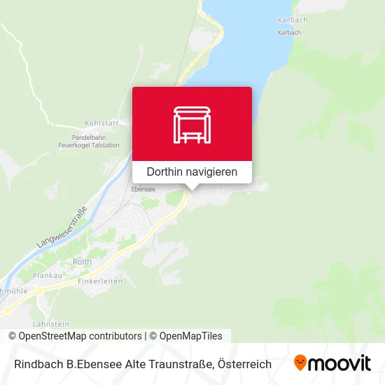 Rindbach B.Ebensee Alte Traunstraße Karte