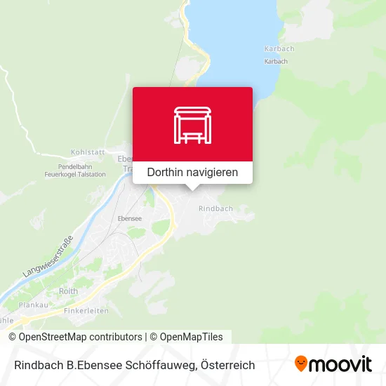 Rindbach B.Ebensee Schöffauweg Karte