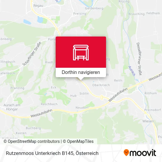 Rutzenmoos Unterkriech B145 Karte