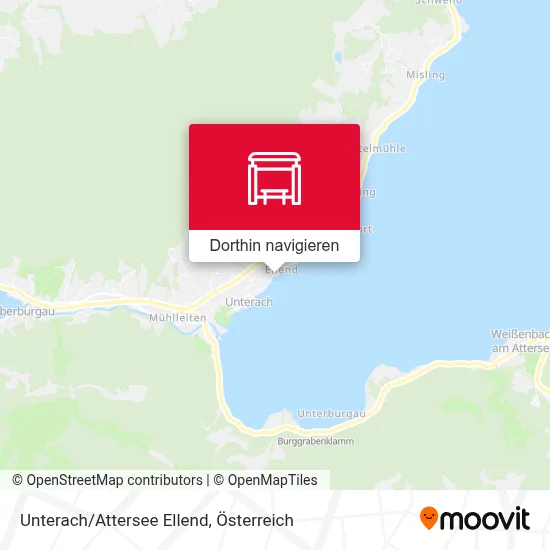 Unterach/Attersee Ellend Karte