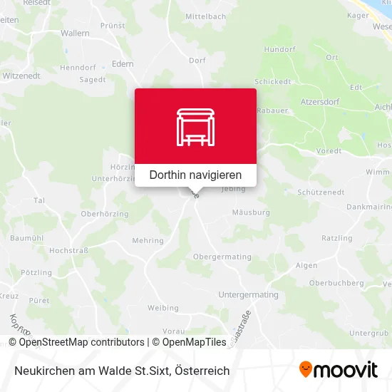 Neukirchen am Walde St.Sixt Karte
