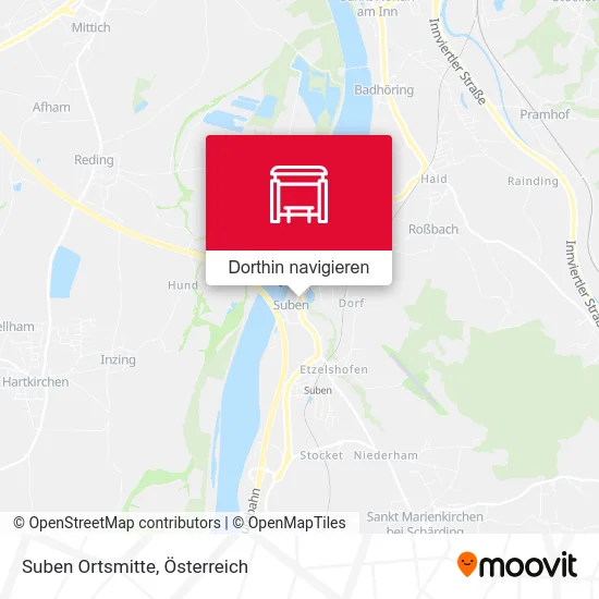 Suben Ortsmitte Karte