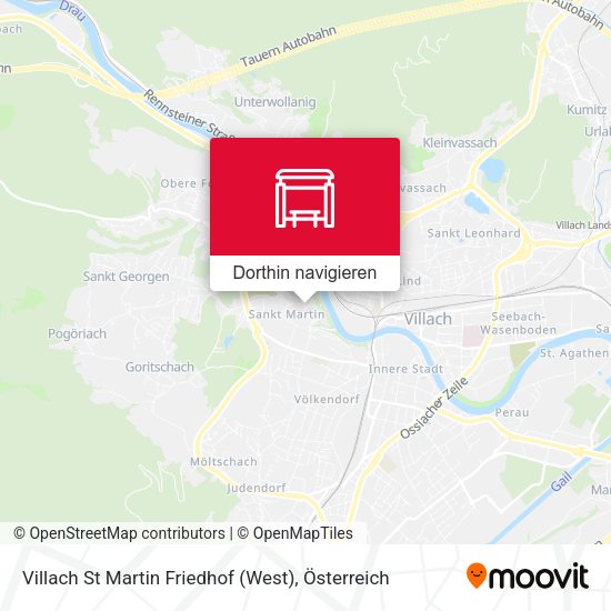 Villach St Martin Friedhof (West) Karte