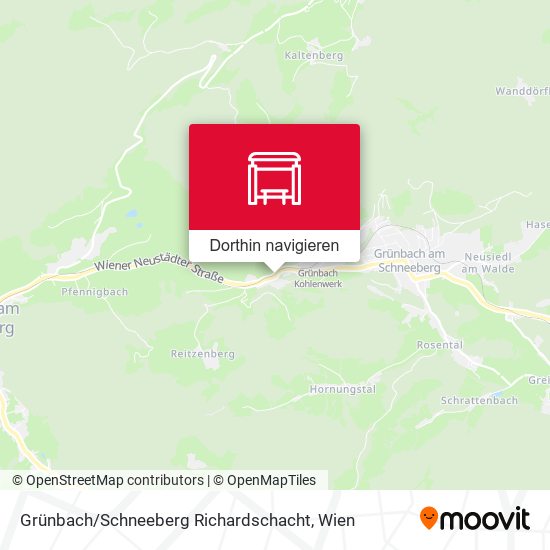 Grünbach / Schneeberg Richardschacht Karte