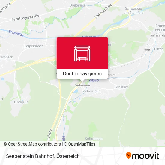 Seebenstein Bahnhof Karte